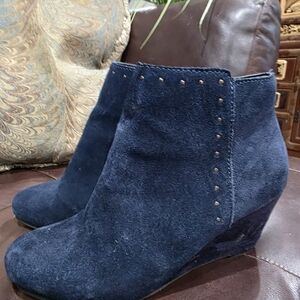 Sporto Navy Ankle Booties with Stud Accents